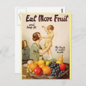 MANGER PLUS Carte postale FRUITS (Devant / Derrière)