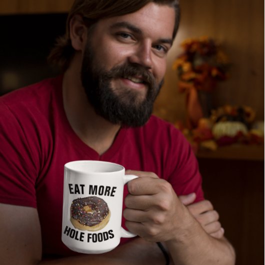 MANGER PLUS DE FOODS TROUS DONUT Funny CAFÉ MUGS