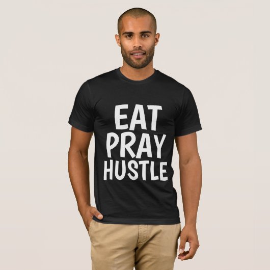 Manger PRAY HUSTLE T-shirts hommes (Devant entier)