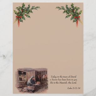 Manger Scene Christelijk Stationery