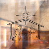 Manger Scene Raamsticker (Vel 2)