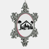 MANGER SCENE TIN SNEEUWVLOK ORNAMENT (Links)