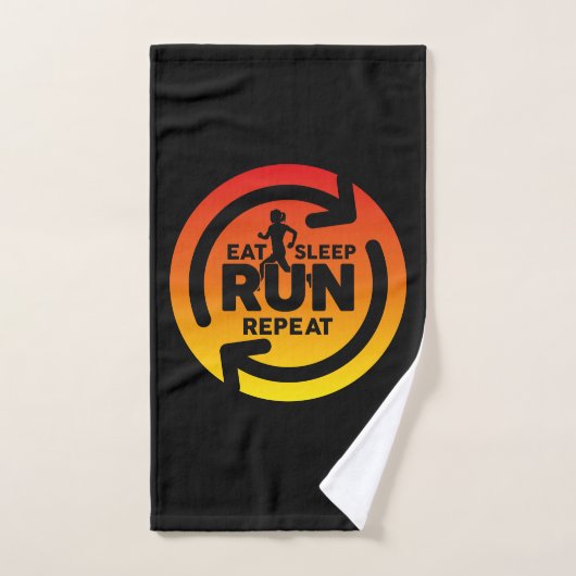 Manger Sleep Run Répéter Sunset Arrière - plan Sur (Serviette à main)