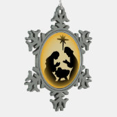 Manger Snowflake Ornament (Links)