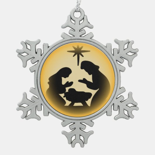Manger Snowflake Ornament (Voorkant)