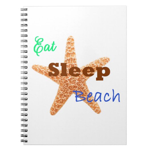 Manger Sommeil Plage - Cahier (Devant)