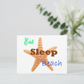 Manger Sommeil Plage - Carte postale (Debout devant)