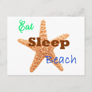 Manger Sommeil Plage - Carte postale