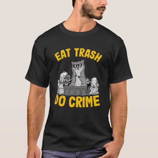 Manger Trash Do Crime Garbage Can Raccoon Pullover (Devant)