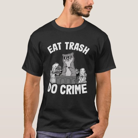 Manger Trash Do Crime Garbage Can Raccoon Pullover (Devant)