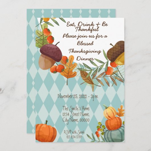 MANGER UN VERRE ET ÊTRE UNE INVITATION MERCIEUSE (Devant / Derrière)