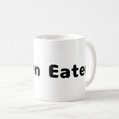 Mangeur de Ramen - Mug Café avec Écriture Noire (Devant droit)