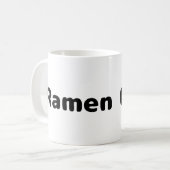 Mangeur de Ramen - Mug Café avec Écriture Noire (Devant gauche)