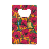 Mangeurs d'abeilles et pavots sur orange (Dos)