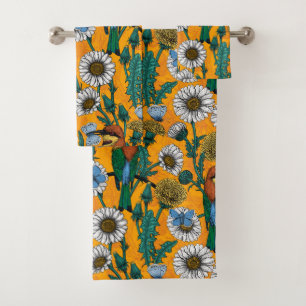 Mangeurs d'abeilles, papillons bleus et marguerite