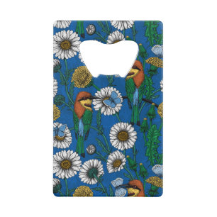 Mangeurs d'abeilles sur bleu