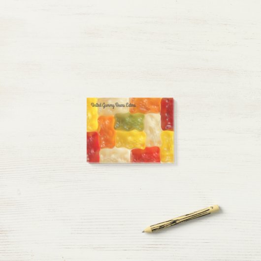 Mangeurs d'ours de gomme unis - Bloc-notes post-it (Sur un bureau)