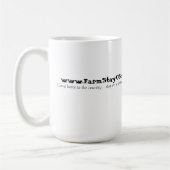 Mangez. Amour. Ferme. Tasse de café (Gauche)