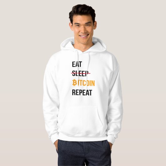 Mangez Bitcoin Répéter Sweat - shirt à capuche - D (Devant entier)
