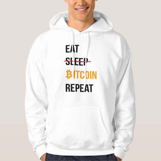 Mangez Bitcoin Répéter Sweat - shirt à capuche - D (Devant)