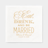 Mangez Boire et être marié Mariage Monogramme (Recto)