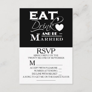 Mangez Boire Et Être Marié Mariage RSVP