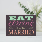 Mangez Boire Et Être Marié Mariage RSVP (Debout devant)