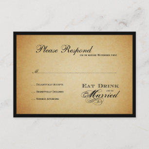 Mangez Boire et être marié Mariage rsvp