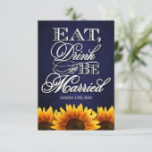 Mangez boire et être marié Mariage rustique Cartes (Debout devant)