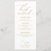 Mangez Boire et être marié Menu pour Assiette (Devant)
