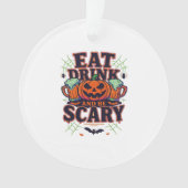 Mangez Boire Et Soyez Effrayant Halloween Design C (devant)