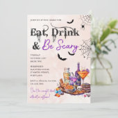 Mangez Boire Et Soyez Effrayant Invitation De La F (Debout devant)