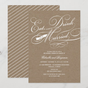 Mangez Boire Et Soyez Marié Invitation