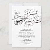 Mangez Boire Et Soyez Marié Invitation (Devant)