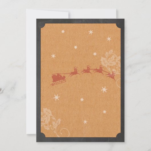 Mangez Boire & Soyez Joyeux Reindeer Invitation de (Dos)