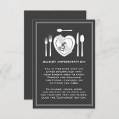 Mangez Boire & Soyez Marié Mariage Carte d'informa (Devant / Derrière)