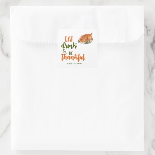 Mangez Boire Soyez Merci Sticker (Sac)