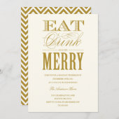 MANGEZ, BOISSON ET SOYEZ JOYEUSE INVITATION DE (Devant / Derrière)