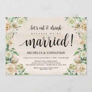 Mangez, buvez, Carte d'invitation de réception d'E