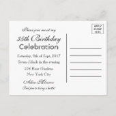 Mangez, buvez C'est mon invitation d'anniversaire (Dos)