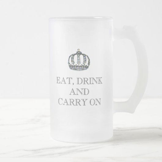 "MANGEZ, BUVEZ ET CONTINUEZ" Mug à bière (Droit)