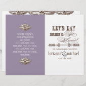 Mangez, Buvez et Mariez-vous, Programme de mariage (Devant / Derrière)