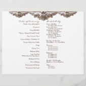 Mangez, Buvez et Mariez-vous, Programme de mariage (Dos)