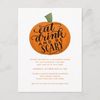 Mangez, buvez et soyez effrayant Invitation de la
