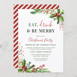 Mangez, buvez et soyez joyeux | Invitation à la fê