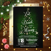 Mangez, buvez et soyez joyeux Noël Fête Invitation