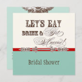 Mangez, buvez et soyez marié(e) Invitation à une d (Devant / Derrière)