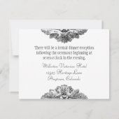 Mangez, buvez et soyez marié Invitation de récepti (Dos)