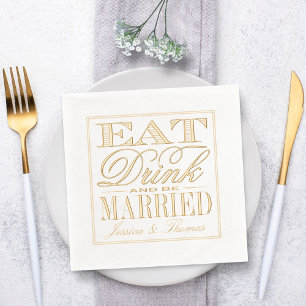 Mangez, buvez et soyez marié Mariage de typographi