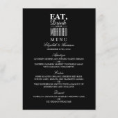 Mangez, buvez et soyez marié Menu Mariage (Devant)